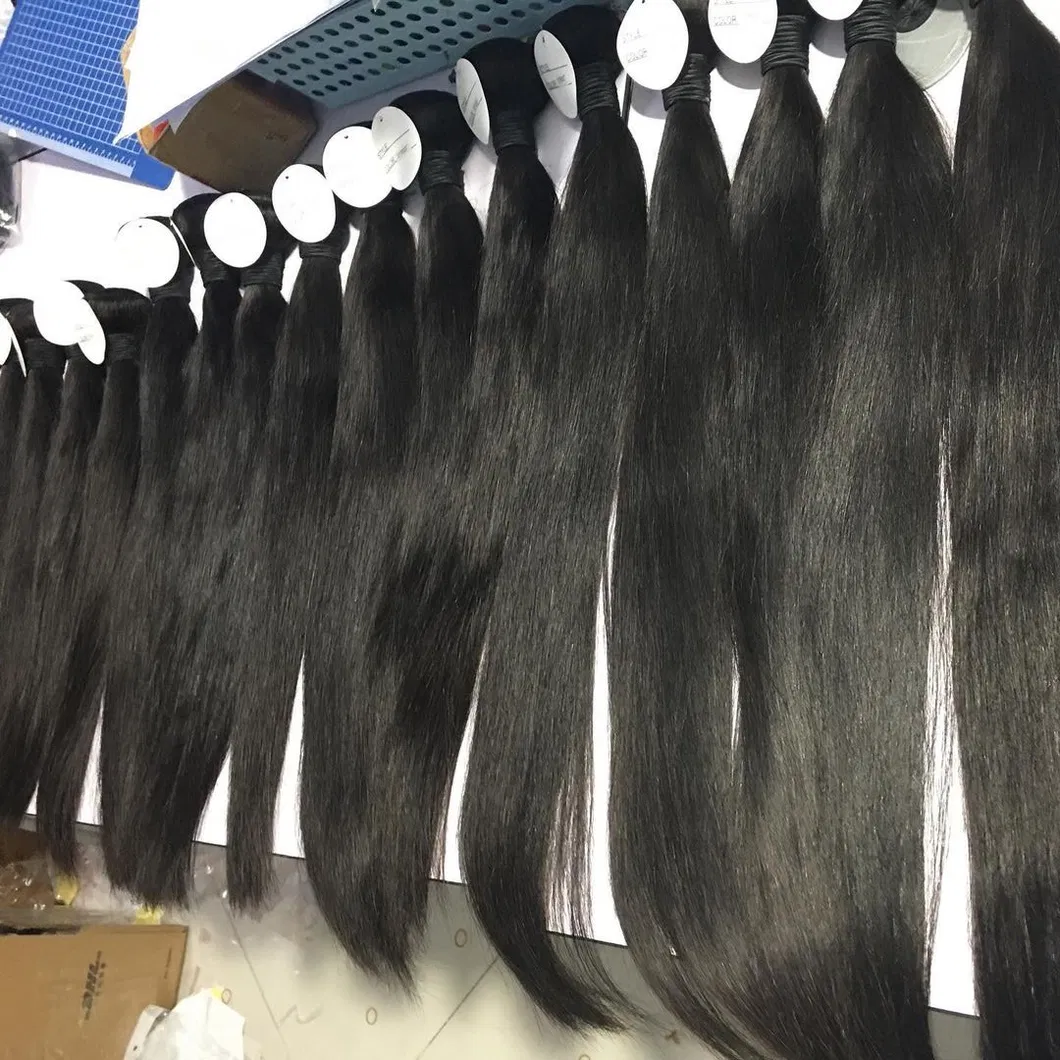 100% Virgin Human Hair Cuticle Aligned Raw Hair Long Inch Silke Smooth Straight