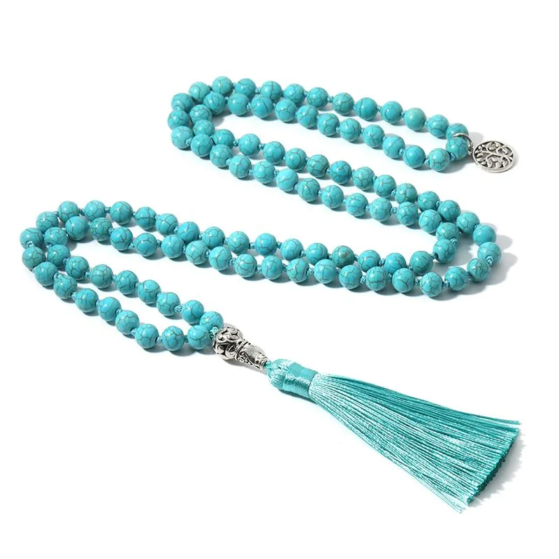 108 Gemstone Amazonite Beads Necklace