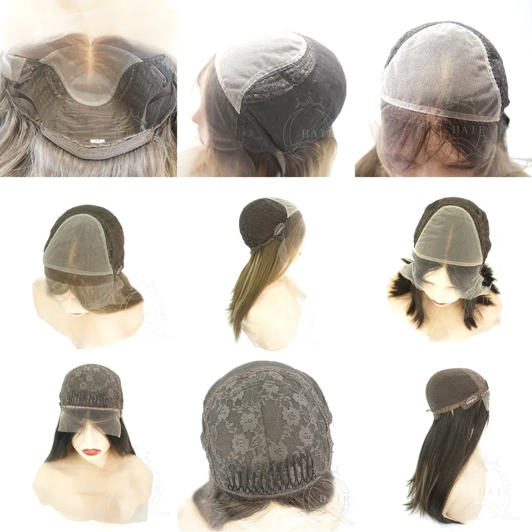 18 Inches Small Layer Human Hair Wig Brazilian Hair Natural Hair Color Can Custom All Color and Balayage Color Wigs Standard Jewish Wig Kosher Wigs