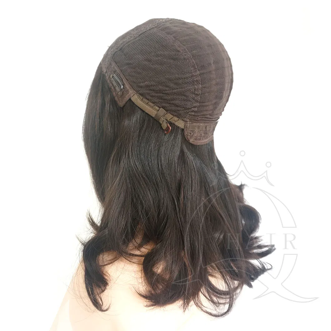18 Inches Small Layer Human Hair Wig Brazilian Hair Natural Hair Color Can Custom All Color and Balayage Color Wigs Standard Jewish Wig Kosher Wigs