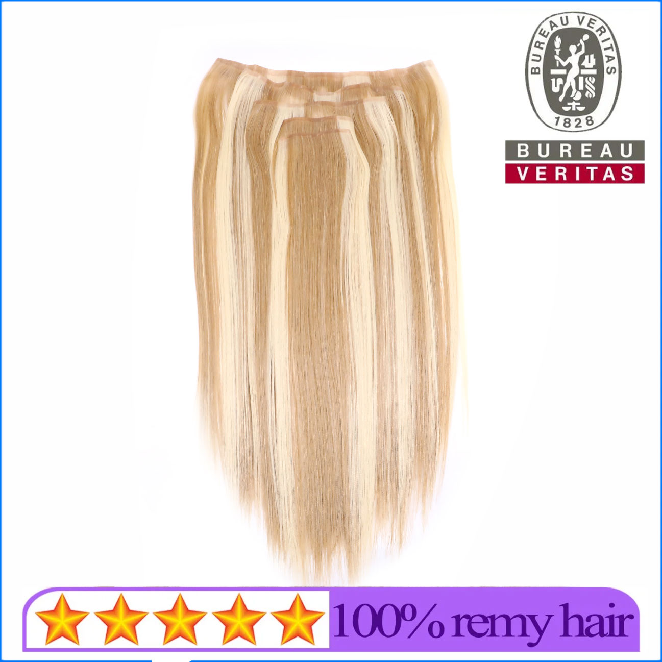 18inch Straght Human Virgin Hair 100% Remy Hair 100g Set Pack Clip Hair Extension Brazilian Hair