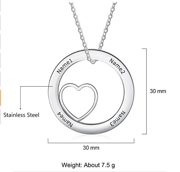 18K Gold Name Plate Stainless Steel Jewelry Vendor Custom Personalised Friendship Family Name Necklace for Women and Men