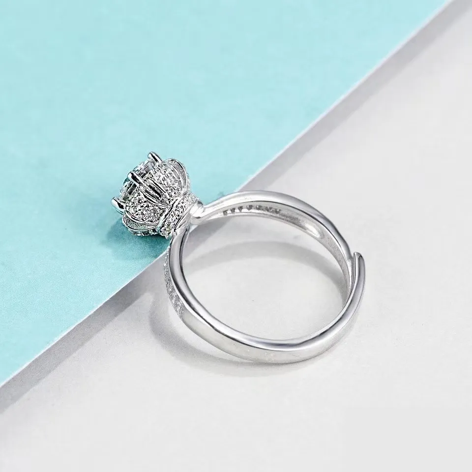 1CT Vvs1 Moissanite Wedding Band for Women 925 Sterling Silver Diamond Rings Bridal Jewelry Engagement Ring