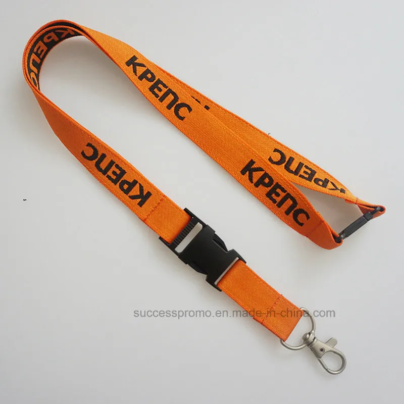 2.0*90cm Silk Screen Printing Metal Hook Lanyards with Customized Logo