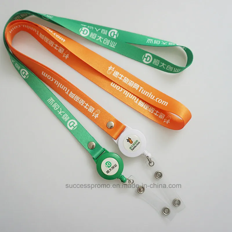 2.0*90cm Silk Screen Printing Metal Hook Lanyards with Customized Logo