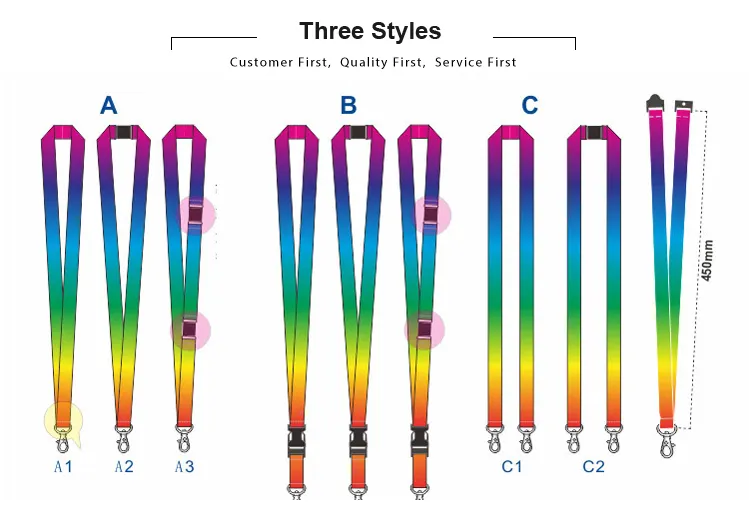 2*90cm Promotion Polyester Neck Lanyard Silk Screen Printing Lanyards Cheap Custom Design Lanyard