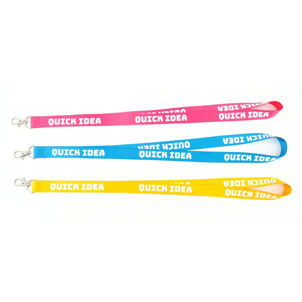 2*90cm Promotion Polyester Neck Lanyard Silk Screen Printing Lanyards Cheap Custom Design Lanyard