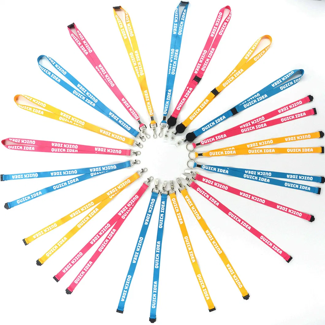 2*90cm Promotion Polyester Neck Lanyard Silk Screen Printing Lanyards Cheap Custom Design Lanyard