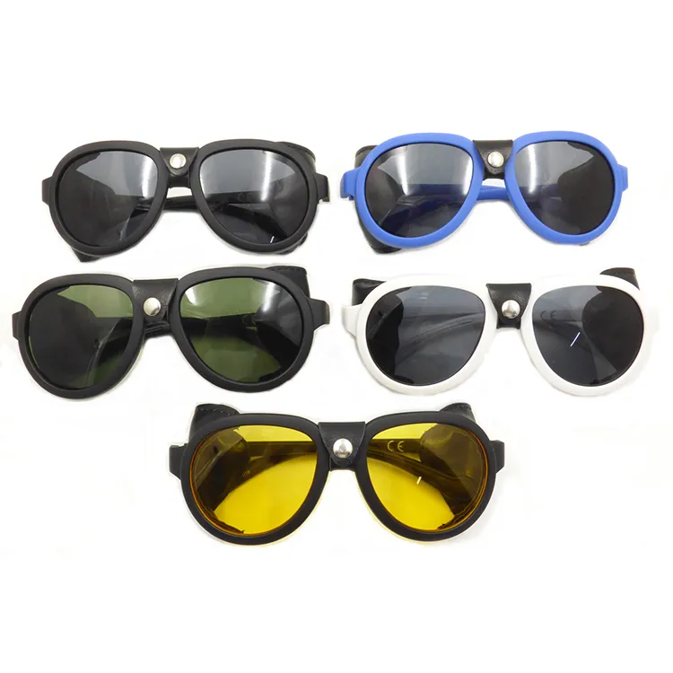 2020 New Fashion Retro Leather Side Shield Sunglasses Steampunk Sun Glasses