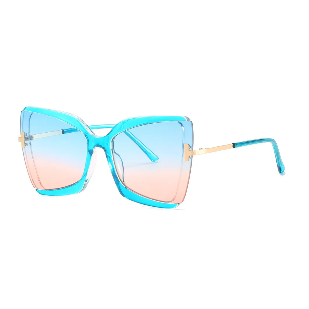 2020 No MOQ Cateye Fashion Women Sunglasses with Ocean Lens