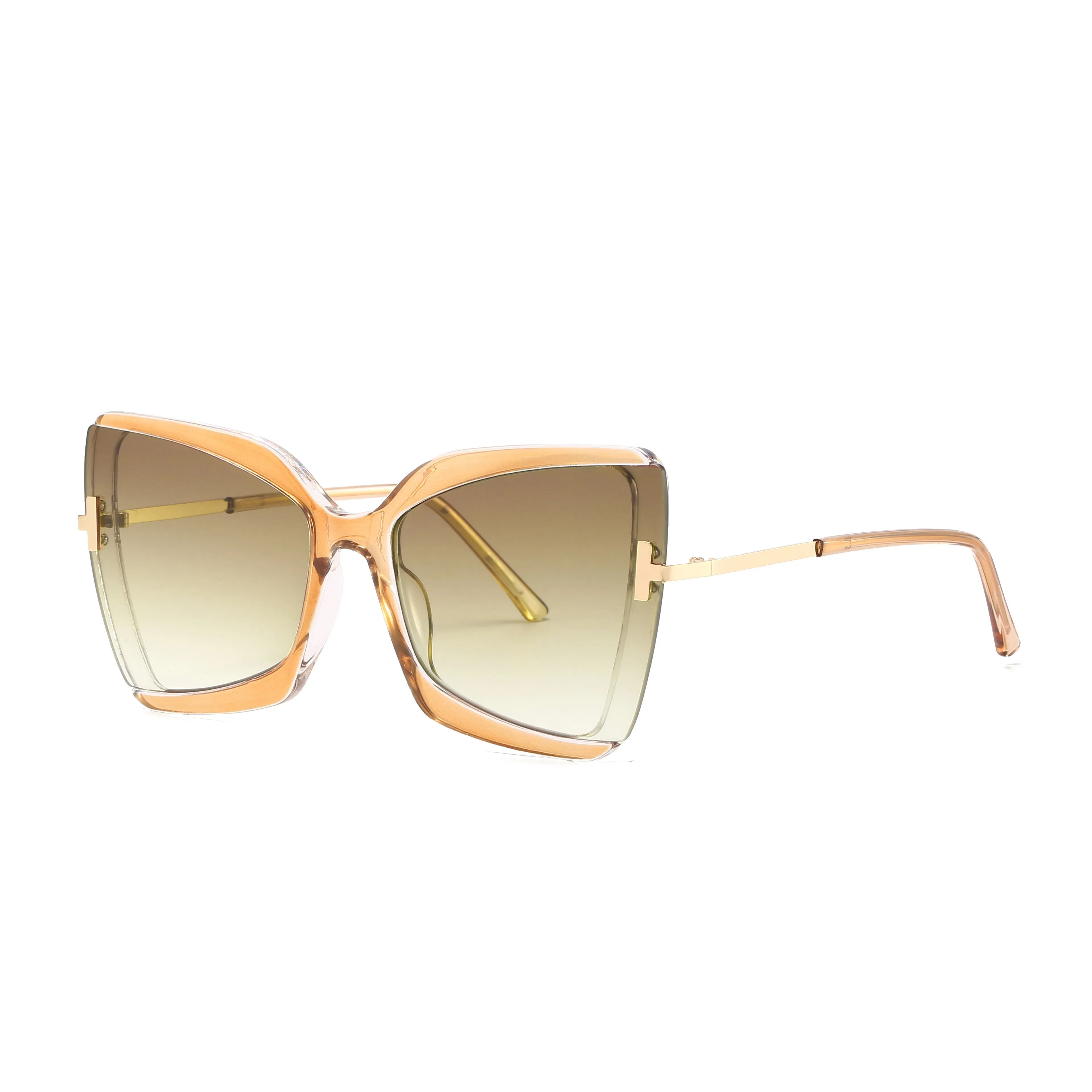 2021 No MOQ Cateye Fashion Women Sunglasses with Ocean Lens