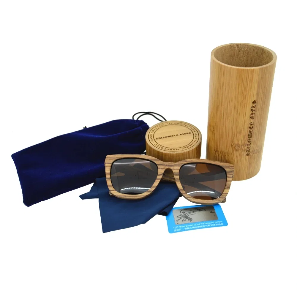 2021 New Arrival Fashion and Sport New Design Promotional Custom Logo Trendy Polarized Wooden Sunglasses