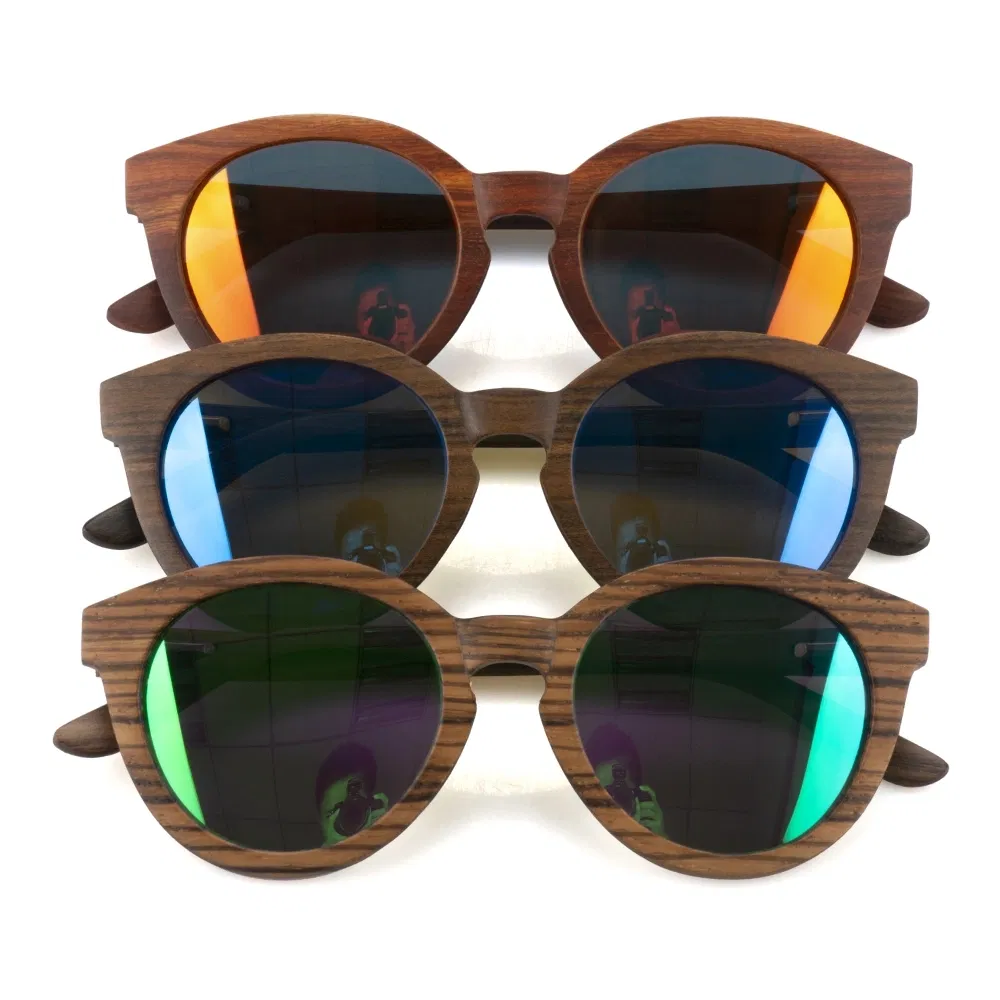 2021 New Arrival Fashion and Sport New Design Promotional Custom Logo Trendy Polarized Wooden Sunglasses
