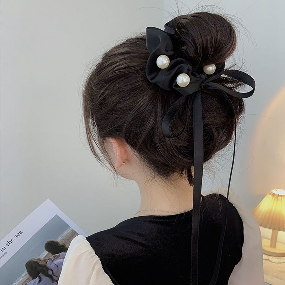 2021 New Korean Style Ribbon Tie Head Rope Bow Hair Tie