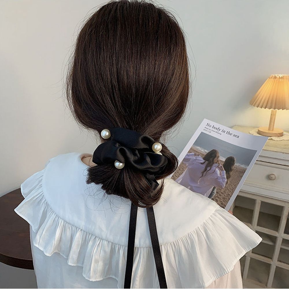 2021 New Korean Style Ribbon Tie Head Rope Bow Hair Tie