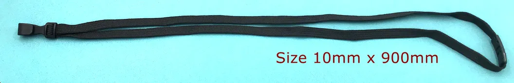 3/8′′ Flat Braided Breakaway Lanyard with Plastic Hook