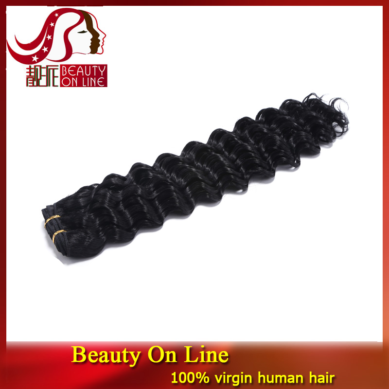 4PCS/Lot Deep Wave Virgin Peruvian Hair, 100% Remy Human Hair Extension, Top Quality Aliexpress Bhf Hair, Natural Color