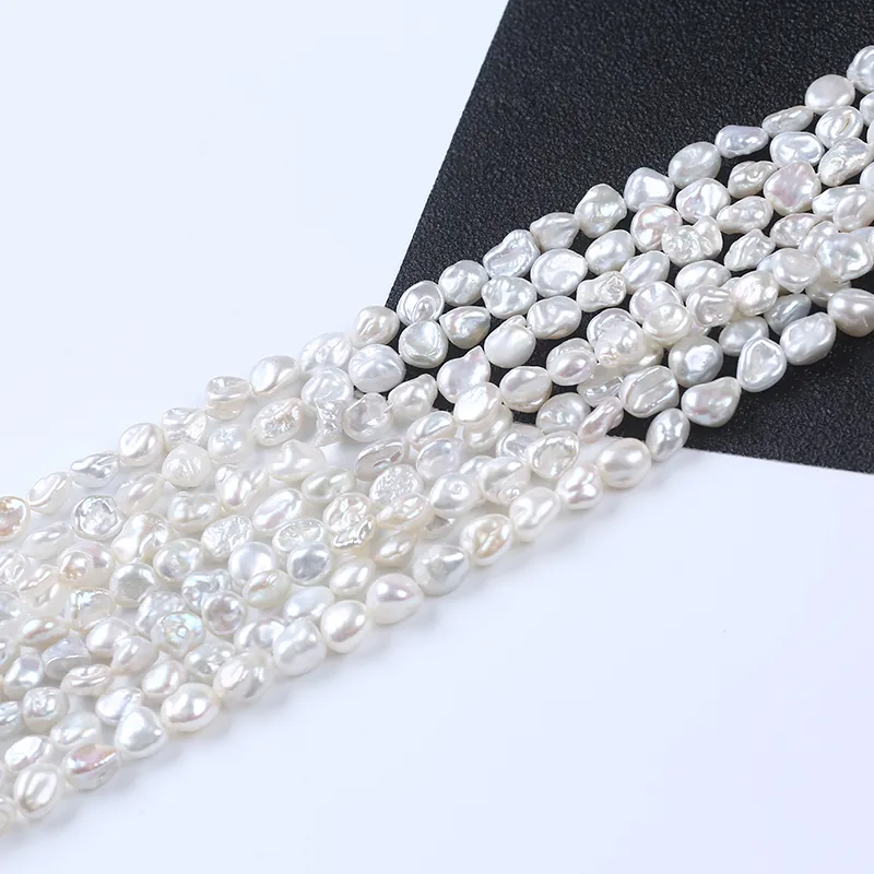 7-8mm Keshi Loose Pearl Strands for Jewelry Making