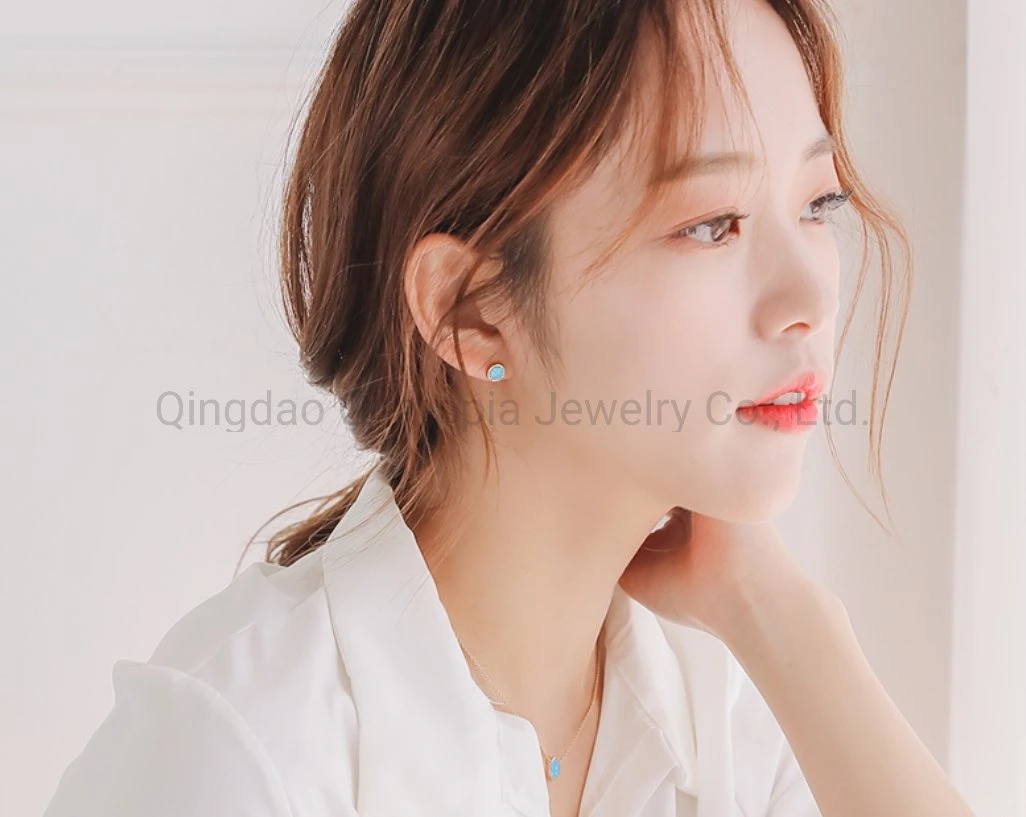 925 Silver 14K 18K Classic Opal Fashion Post Earring