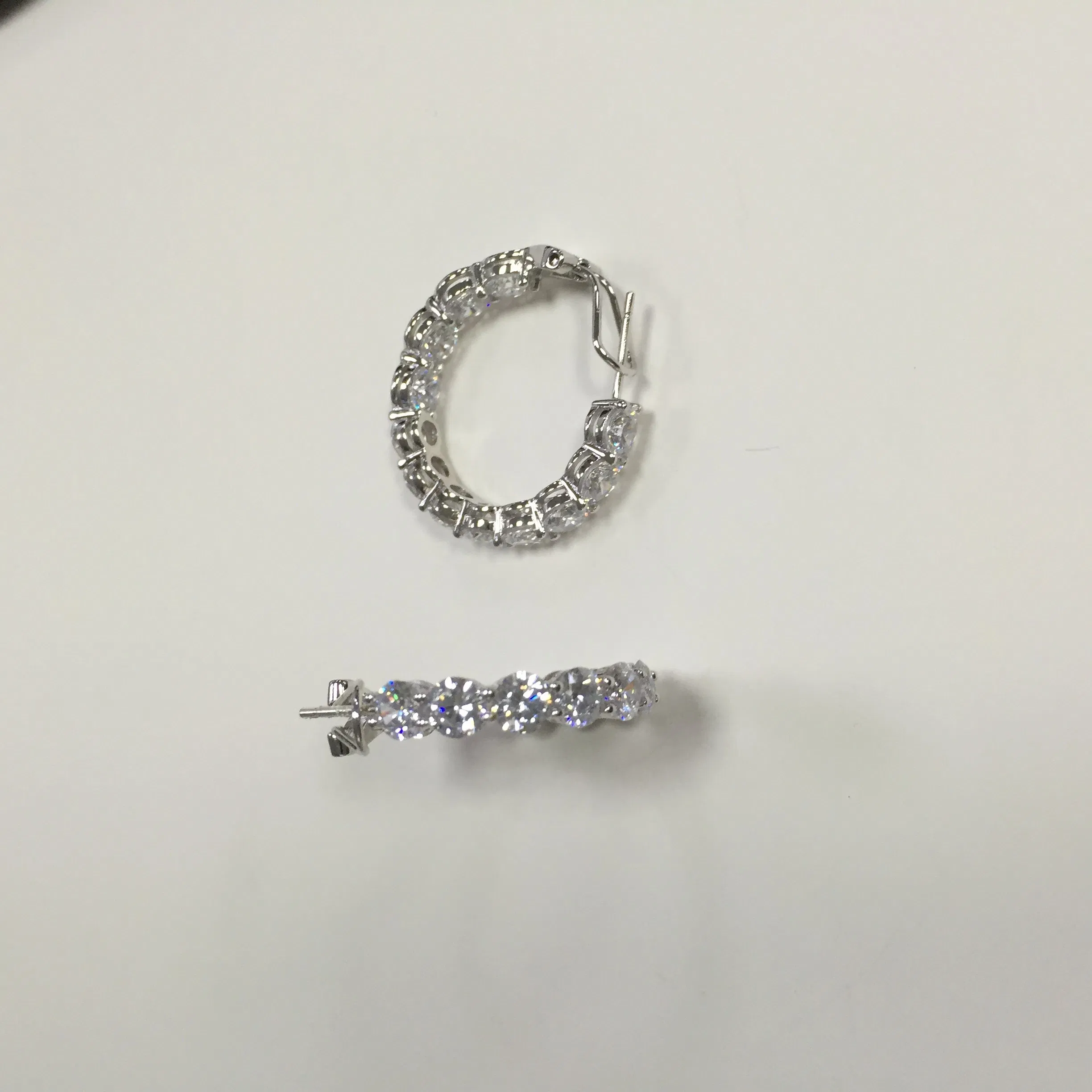 925 Silver Fashion Star Fancy Earring Hoop B017
