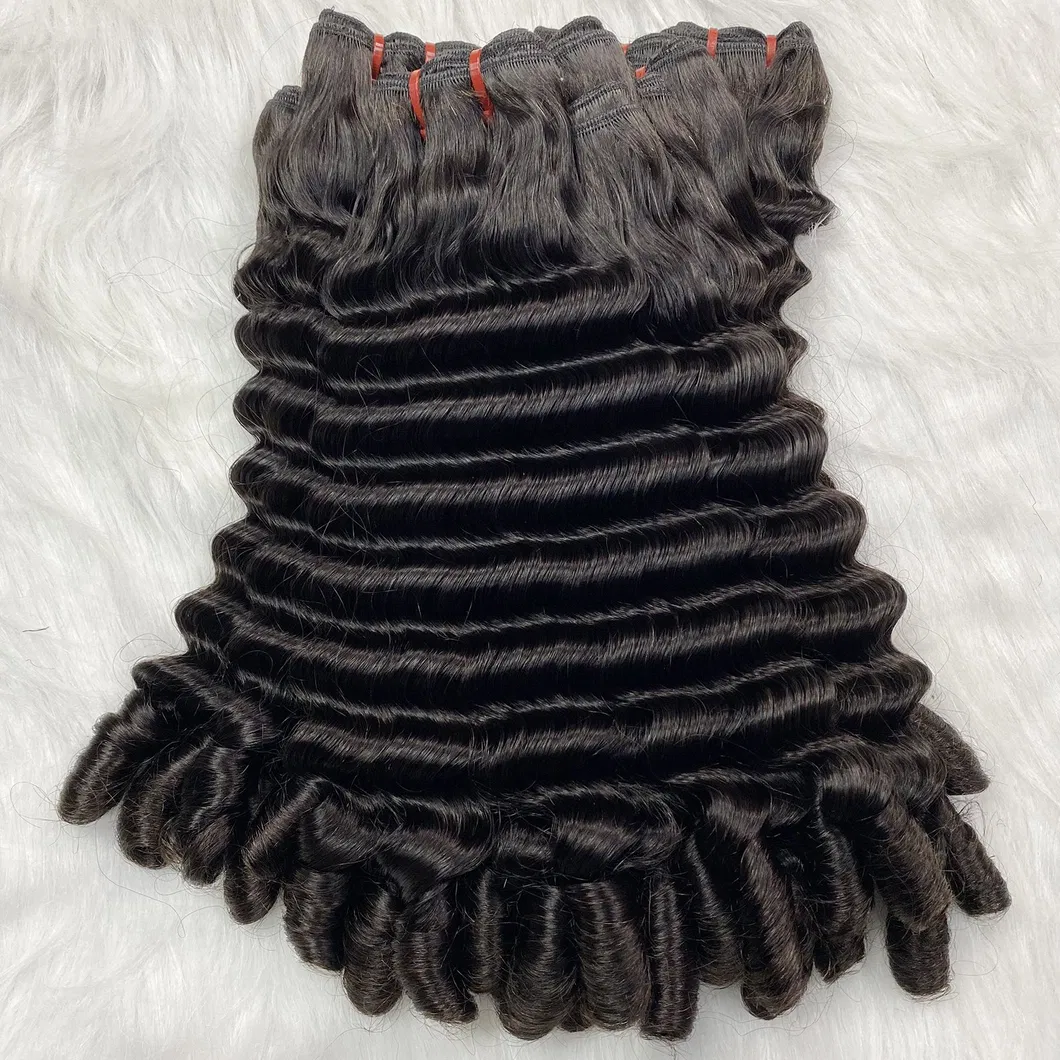 Angelbella Hot Sale Human Hair Loose Deep Funmi Hair Weave Bundles for Black Women