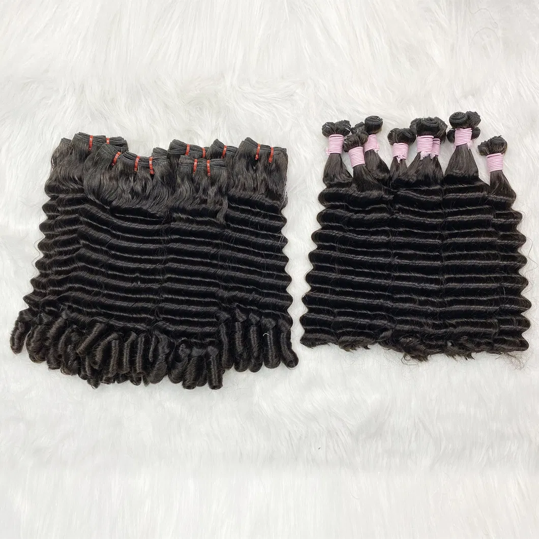 Angelbella Hot Sale Human Hair Loose Deep Funmi Hair Weave Bundles for Black Women