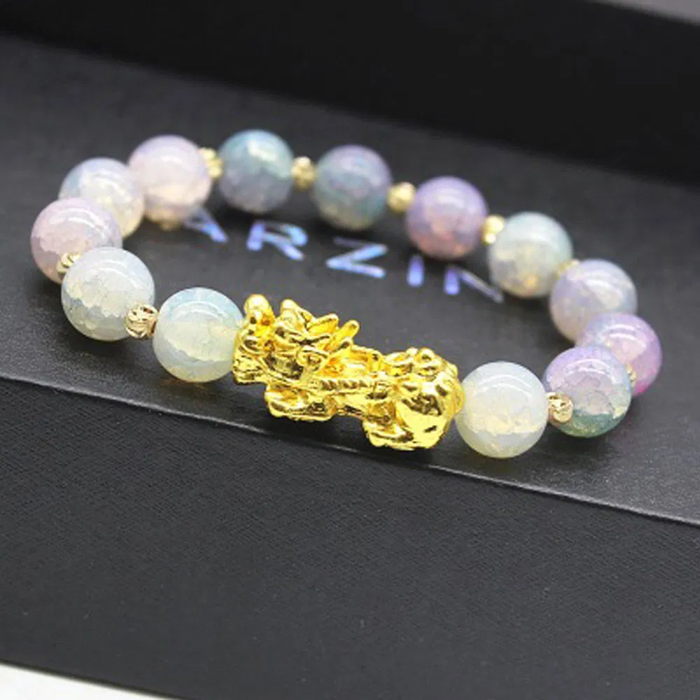 Attract Wealth and Good Luck Agate Pixiu Bracelet Fengshui Natural Stone Agate Beads Pixiu Bracelets