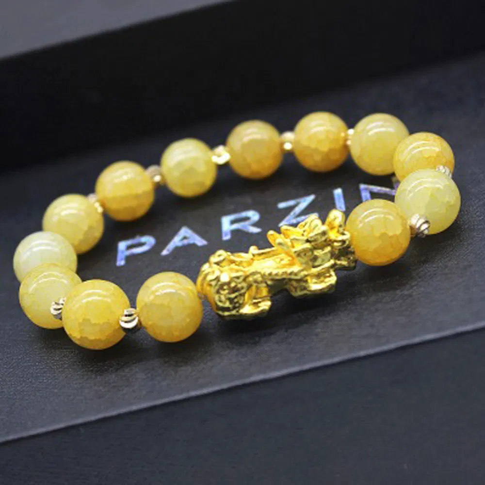 Attract Wealth and Good Luck Agate Pixiu Bracelet Fengshui Natural Stone Agate Beads Pixiu Bracelets