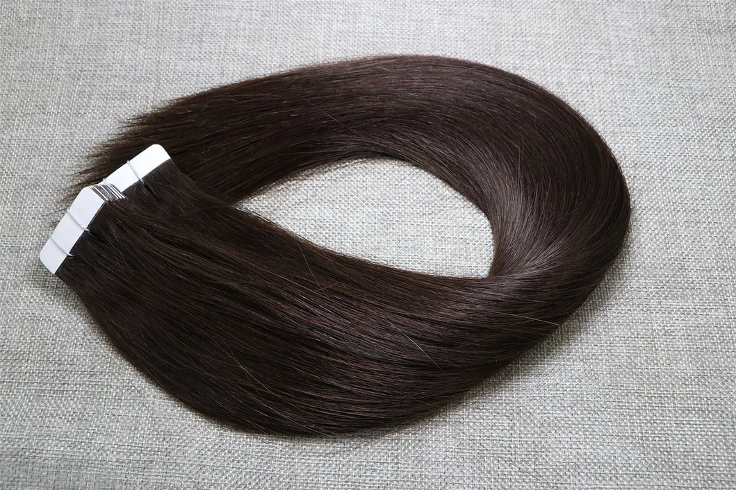 Aviva Virgin Human Hair Tape in Human Hair Extension 16inch Silky Straight Weaving