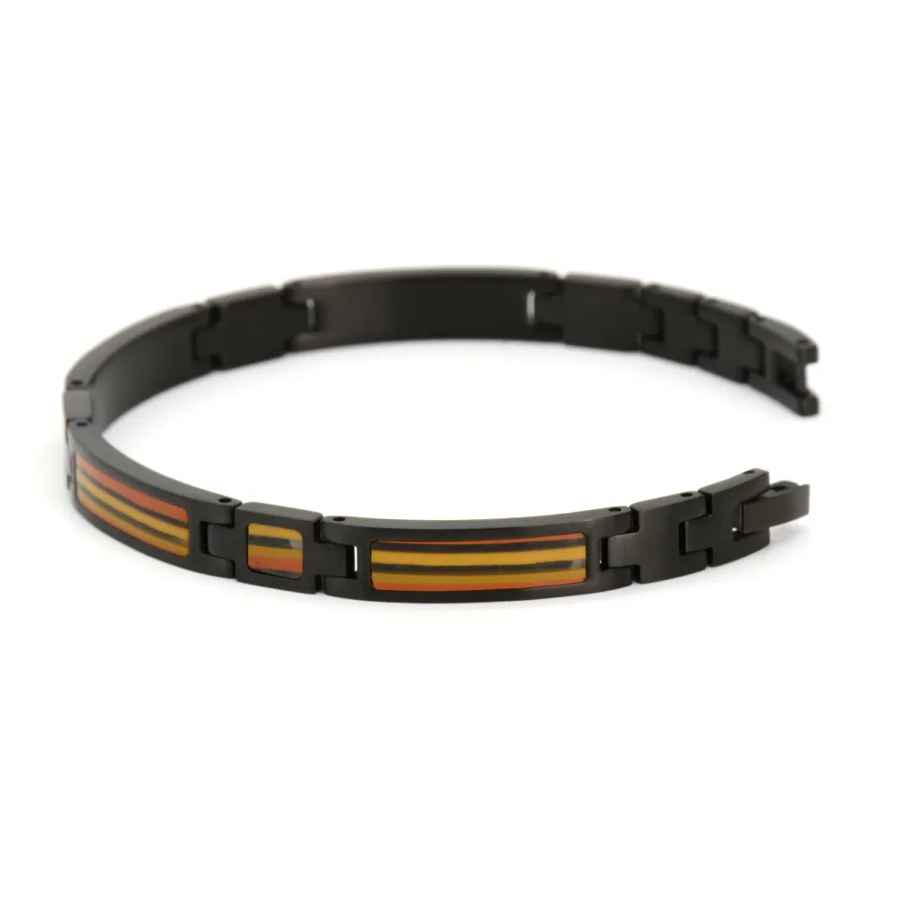 Bewell Wood Bangle Jewelry Stainless Steel and Wood Bracelet for Women Chain Women Bracelets