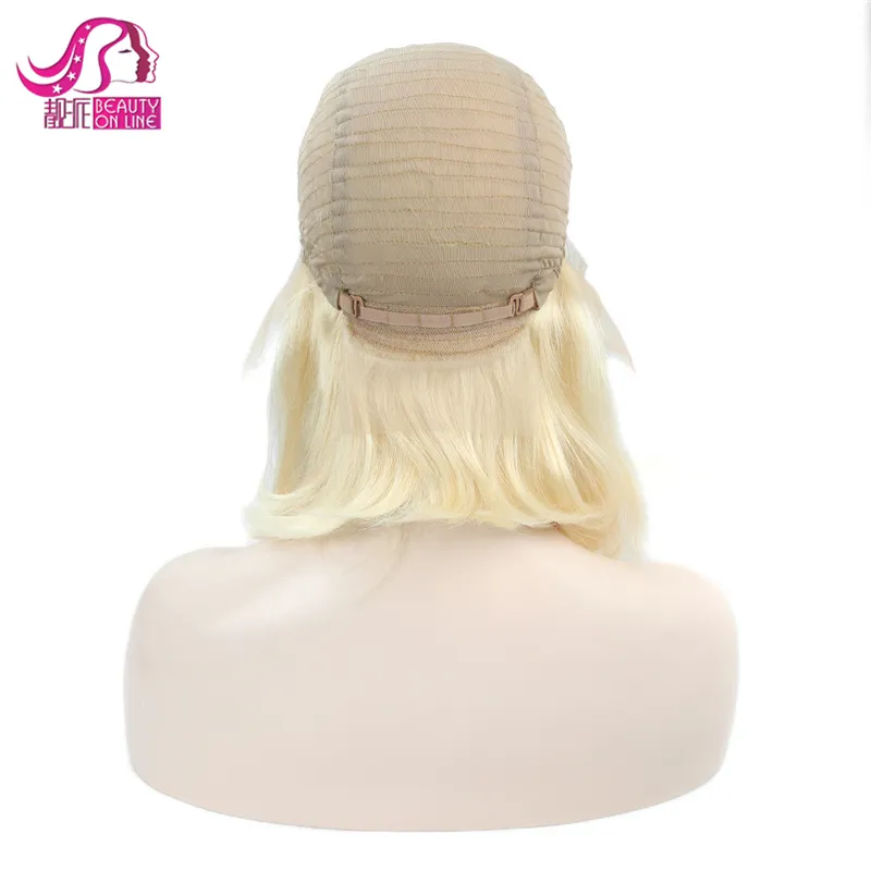 Blonde 613 Color Bob Wigs 100% Remy Human Hair Frontal Lace Wigs