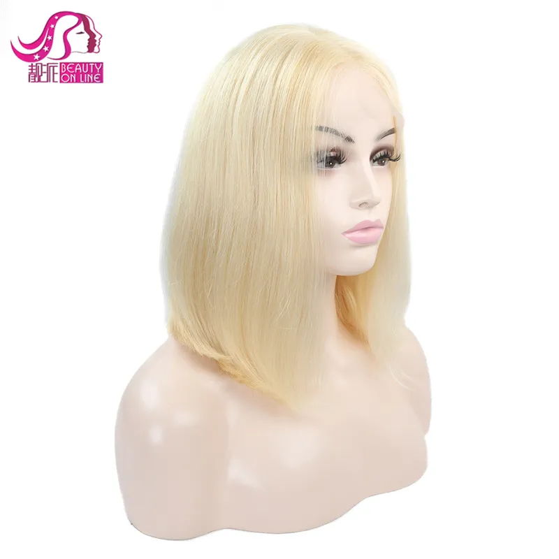 Blonde 613 Color Bob Wigs 100% Remy Human Hair Frontal Lace Wigs