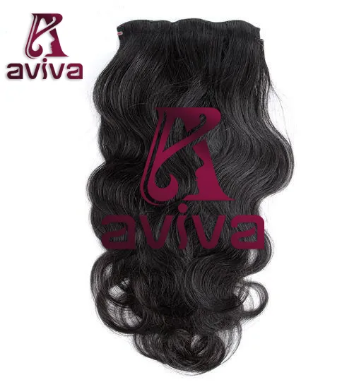 Brazilian Hair Extension Clip in Human Hair Extension 16inch 110gram Virgin Hair Extension Clip on Hair Extension Body Wave (AV-CH05-BD16)