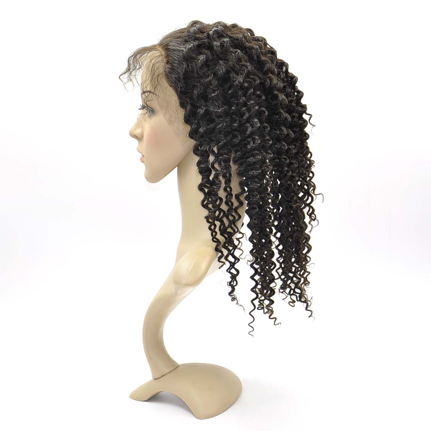 Brazilian Virign Hair Full Lace Wigs ( 16Inch -Kinky Straight)