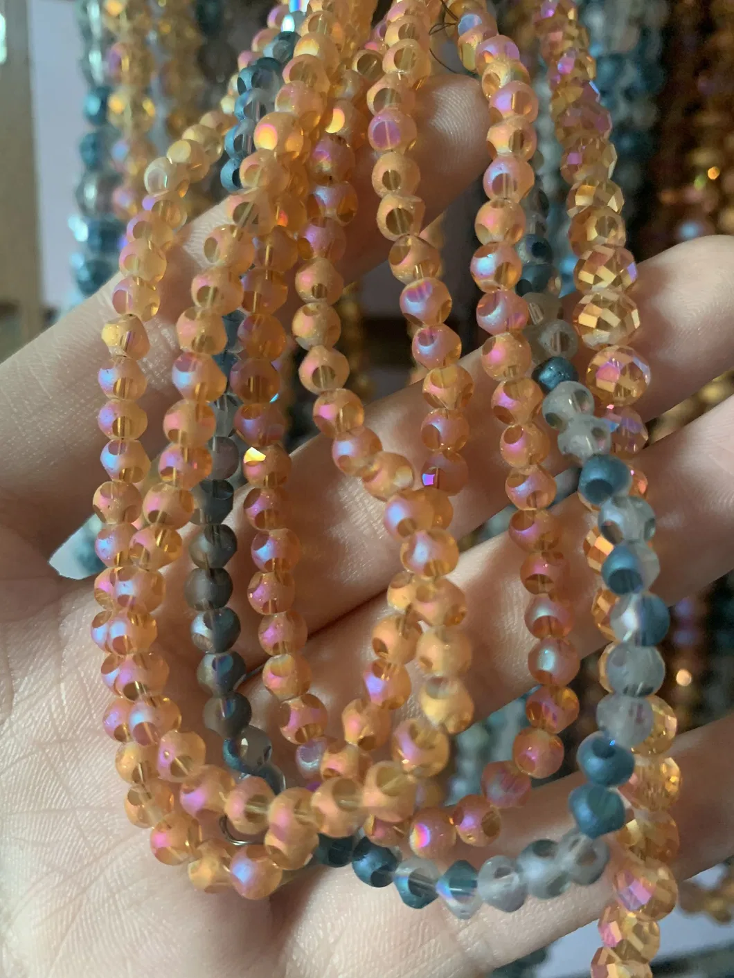 Charms Crystal Glass Loose Breads Faceted Flat Beads Craft Beading Jewelry Wholesale