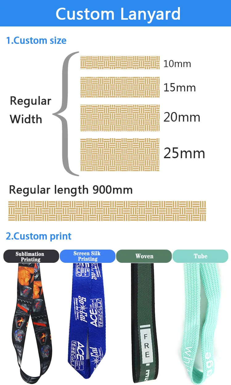 Cheap Custom Badge Reel Lanyard No Minimum Order