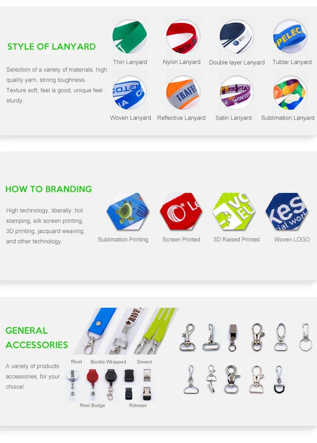 China Manufacturer Custom Personalized Adjustable Black Color Printing Double Clip Lanyard
