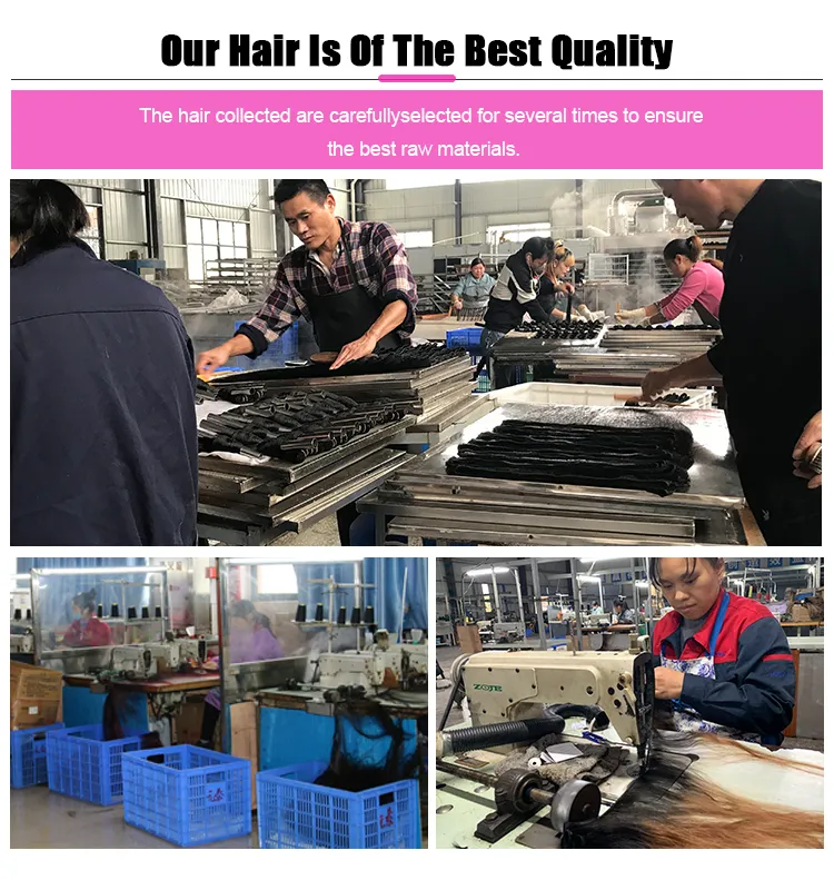 Chinese Factory 10A Virgin Hair Human Hair Weaving Hair Weft