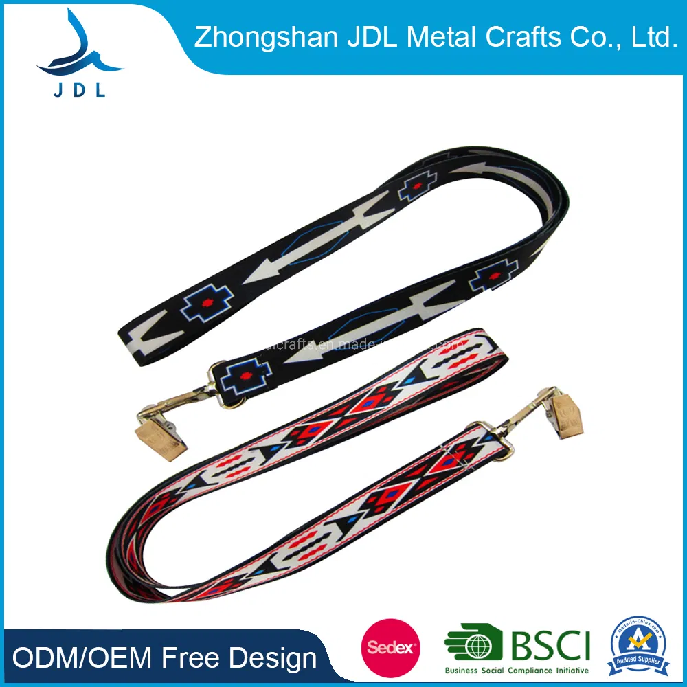 Chinese Supplier Custom Offset Printing Safety Round Nylon Lanyards with Badge Reel (040)