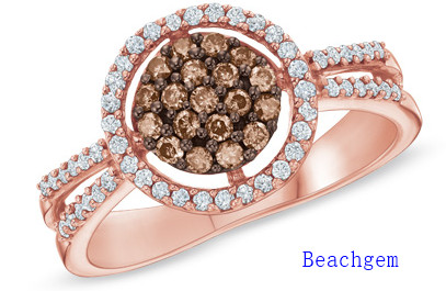 Color CZ Gemstone Sterling Silver Fashion Jewelry Rings (R90894)