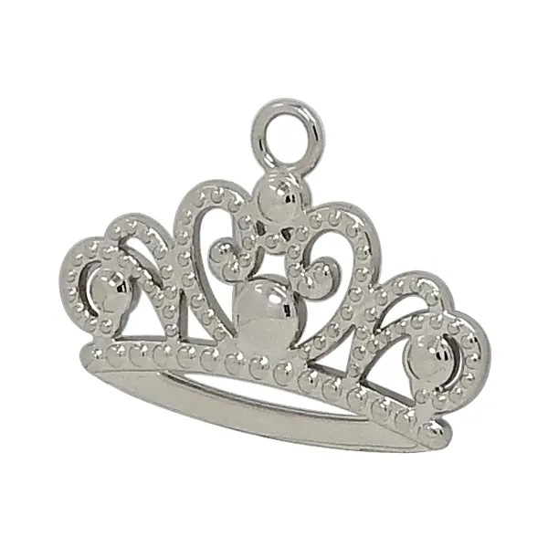 Custom Silver Crown Metal Charms