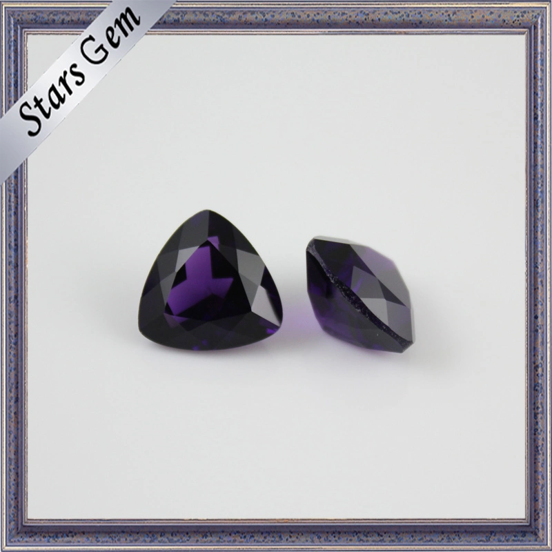 Deep Purple Trillion Shape Natural Semi Precious Amethyst