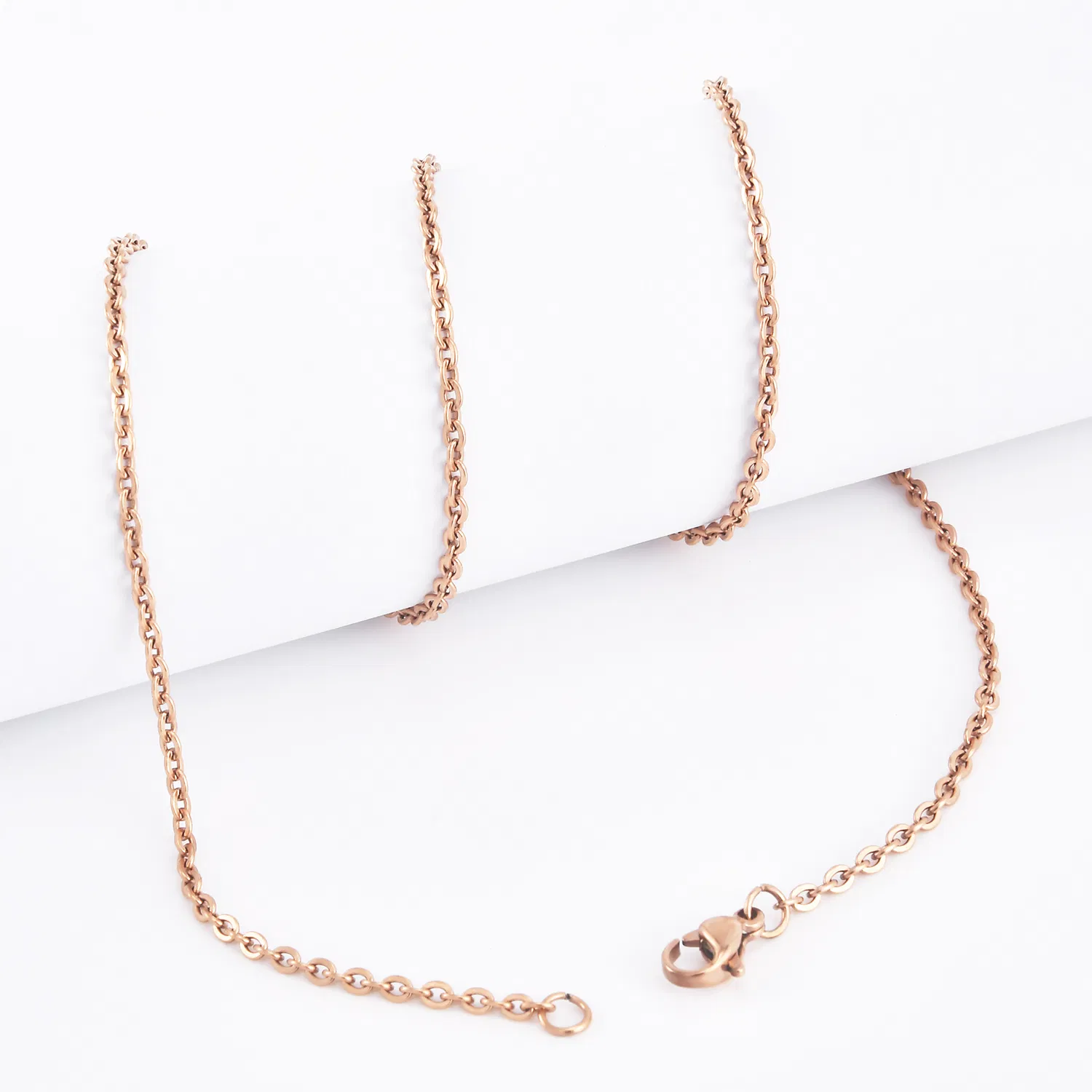 Delicate Gold Plated Stainless Steel Flat Cable Necklace for Layering Wearing