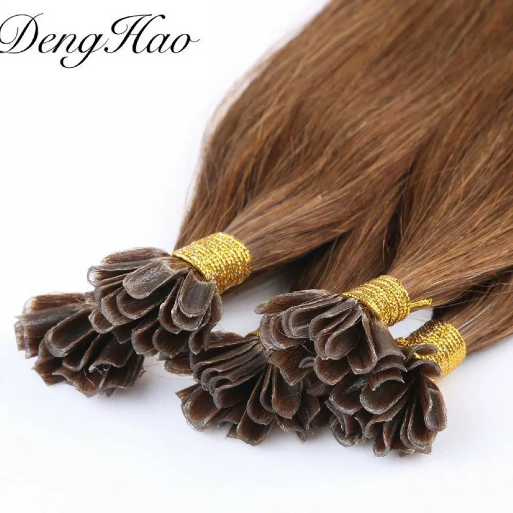 Denghao Best Price 100% Indian Remy Hair Natural Straight U Tip Hair