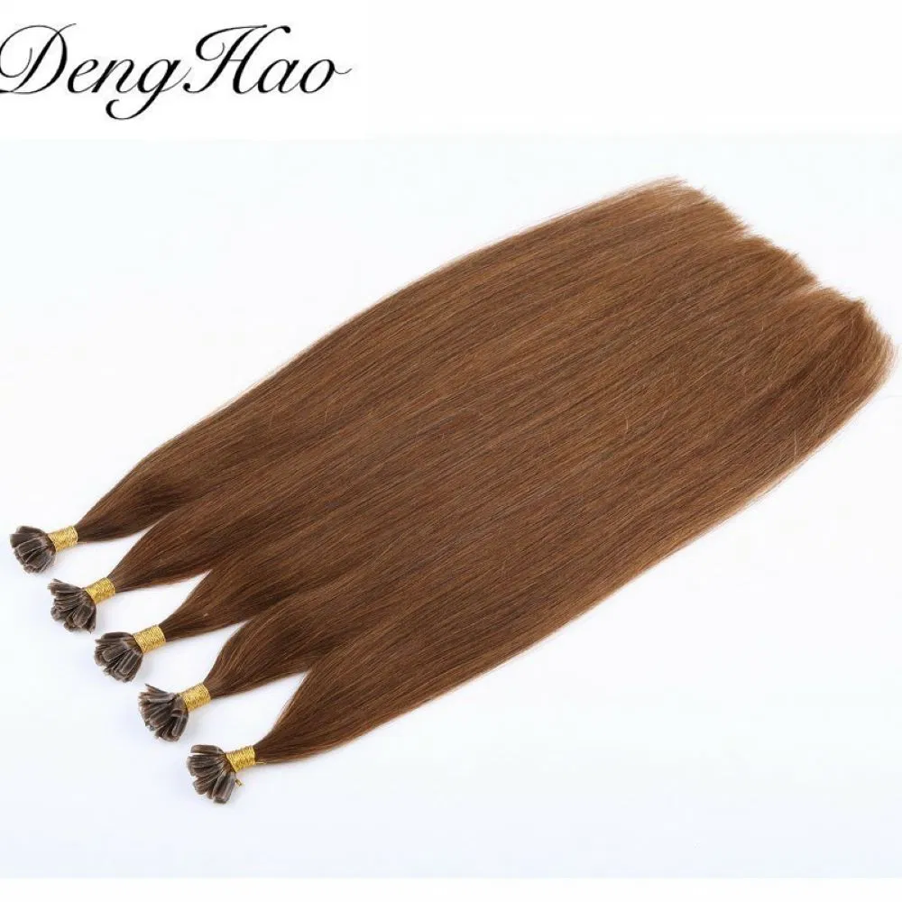 Denghao Best Price 100% Indian Remy Hair Natural Straight U Tip Hair
