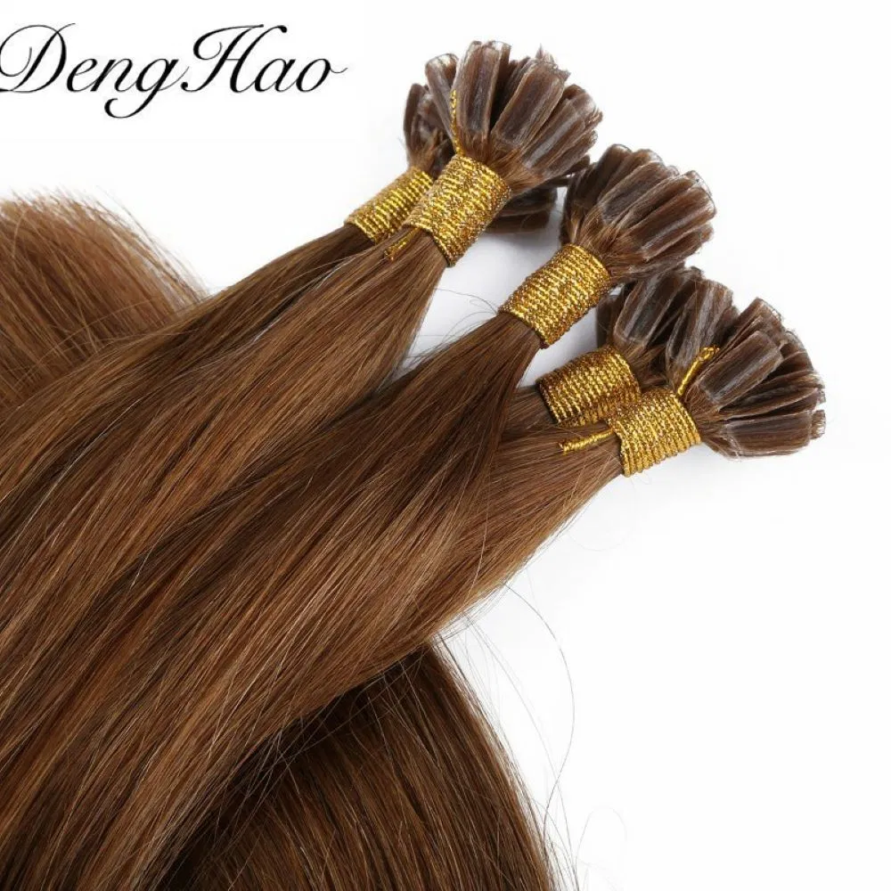 Denghao Best Price 100% Indian Remy Hair Natural Straight U Tip Hair