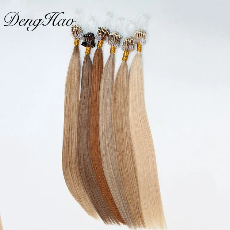 Denghao Factory Double Drawn 100% Human Micro Ring Hair