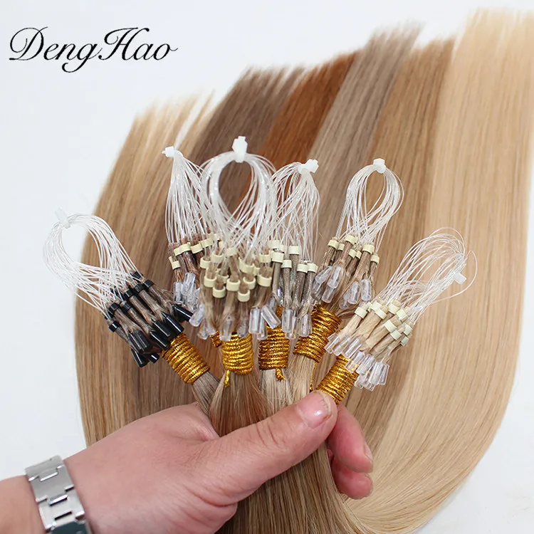Denghao Factory Double Drawn 100% Human Micro Ring Hair