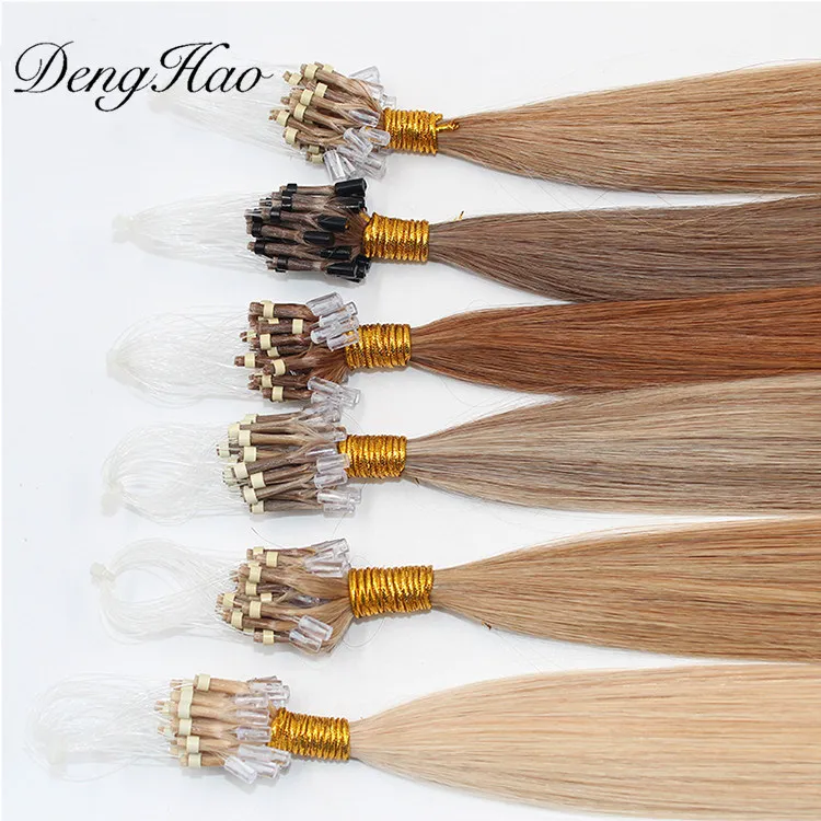Denghao Factory Double Drawn 100% Human Micro Ring Hair
