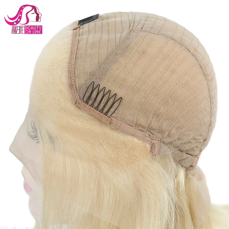 Different Length 8- 26inch Blonde 613 Color Human Hair Wigs Frontal Lace Wigs